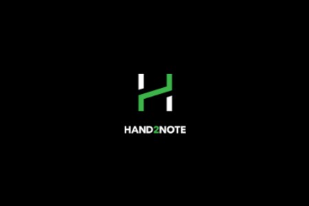 hand2note logo with black background